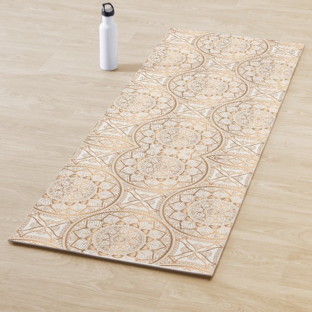 Luxury Elegant Gold Mandela  Yoga Mat (In Situ)