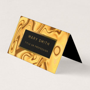 Luxury Elegant Gold Marble Tent Fold Business Card