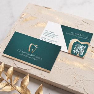 Luxury Elegant Gold Tooth Dental Practice Brand Business Card