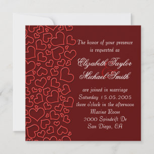 Luxury Elegant Hearts Wedding Invite