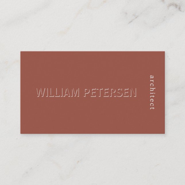 Luxury elegant matte brown professional business card (Front)