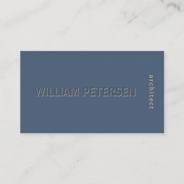 Luxury elegant matte navy and gold professional business card (Front)