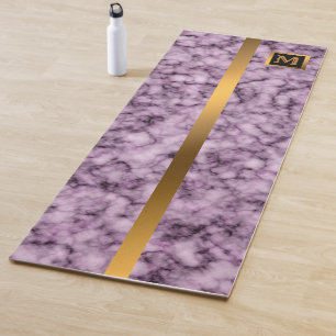 Luxury Elegant Modern Black Gold Marble Yoga Mat