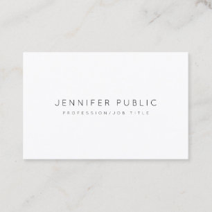 Luxury Elegant Modern Professional Sleek Plain Business Card