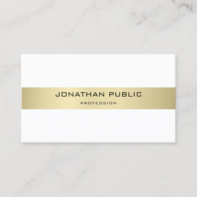 Luxury Elegant Modern Sleek Design Trendy Plain Business Card (Front)