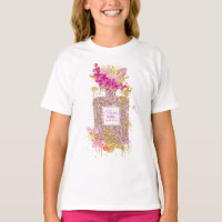 Luxury Elegant Pink Glitter Perfume 1 T-Shirt
