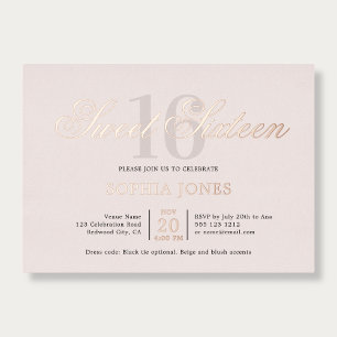 Luxury Elegant Pink Sweet 16