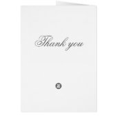 Luxury Elegant Purple Floral Swirls Thank you card (Back)
