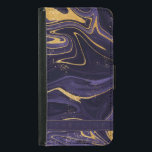 Luxury Elegant Purple Gold Marble Effect Name Samsung Galaxy S5 Wallet Case<br><div class="desc">Luxury Elegant Purple Gold Marble Effect Name Samsung Galaxy S5 Wallet Case . The design has and elegant luxury purple and gold marble effect background with space to add a name . Customise it by changing the name . Check out the other products in the collection "PURPLE AND GOLD MARBLE...</div>