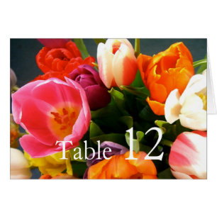 Luxury Elegant Tulips Bouquet Table card