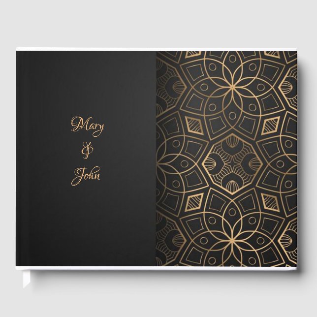 Luxury elegant wedding guest book (Front)