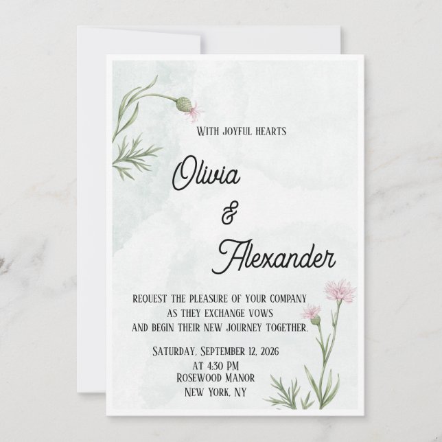 Luxury Elegant Wedding Invitation Template | Moder (Front)