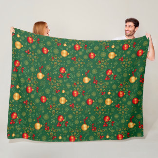 Luxury Emerald Green Christmas Throw Blanket