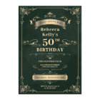 Luxury Emerald Green & Gold Milestone Age Birthday