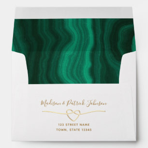 Luxury Emerald Green Wedding Envelope
