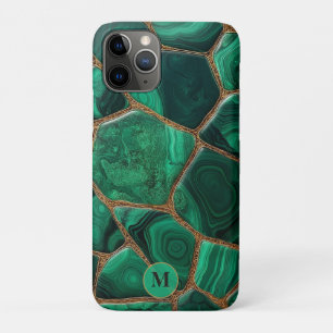 Luxury Emerald Malachite Green Marble Abstract iPhone 11 Pro Case