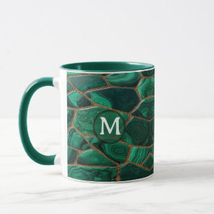 Luxury Emerald Malachite Green Marble Abstract Mug