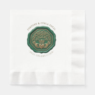 Luxury Emerald Wax Seal Napkin – Irish Claddagh