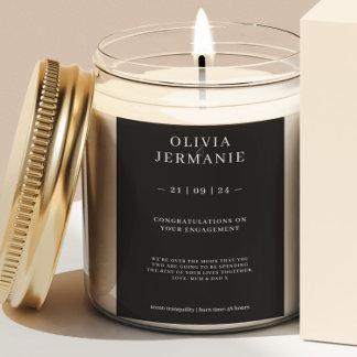 Luxury Engagement Candle Sticker Gift for Couples