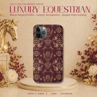Luxury Equestrian Horse Print Personalised iPhone 11 Pro Case