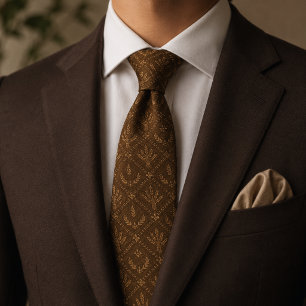Luxury Espresso Brown Wheat Tie