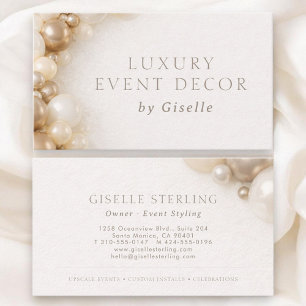 Luxury Event Decor Party Decorating Business Card