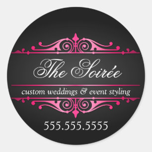 Luxury Event Planner Classic Round Sticker