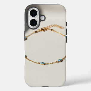 Luxury Evil Eye Anklet with Delicate Chain iPhone 16 Case