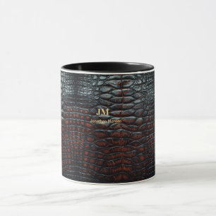 Luxury Executive Monogram Premium Leather  Mug