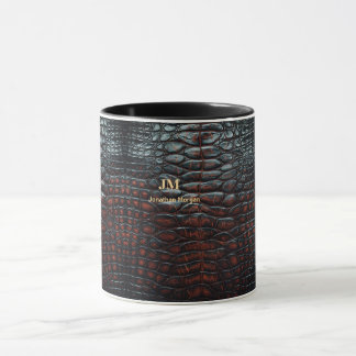 Luxury Executive Monogram Premium Leather Mug