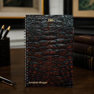 Luxury Executive Monogram Premium Leather Notebook