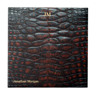 Luxury Executive Monogram Premium Leather Tile