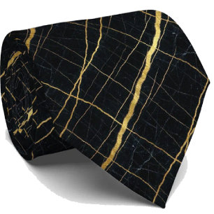Luxury Executive Tie Black & Gold Marble