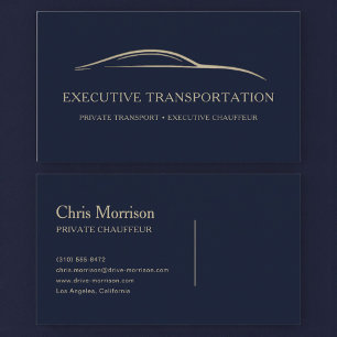 Luxury Executive Transport Modern Business Card