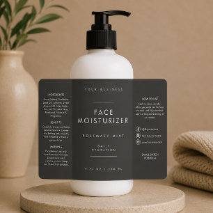 Luxury Face Moisturizer 8oz Bottle Label