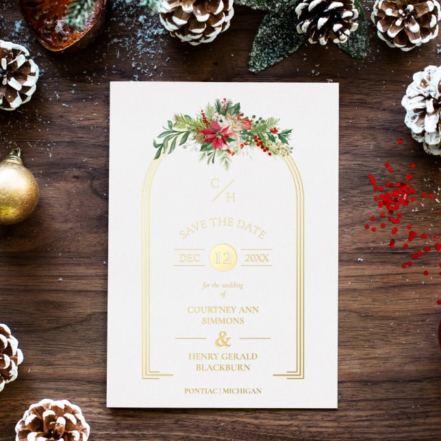 Luxury Fancy Initials Arch Floral Christmas (Creator Uploaded)