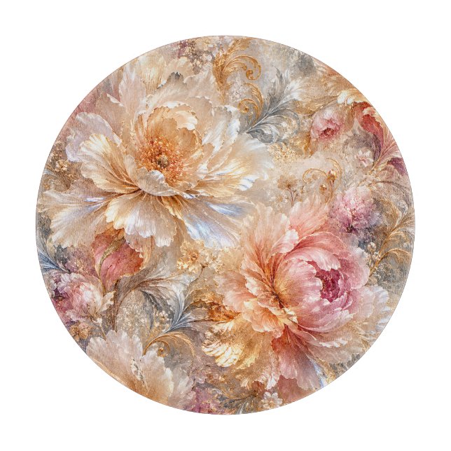 Luxury Fantasy Blooms Cutting Board (Front)
