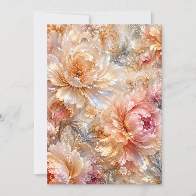 Luxury Fantasy Blooms Invitation (Front)