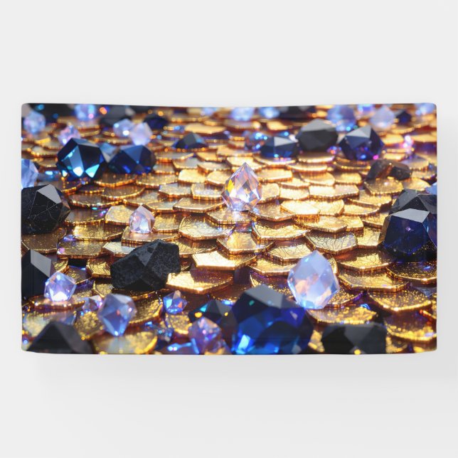 Luxury Fantasy Gemstone Abstract  Banner (Horizontal)
