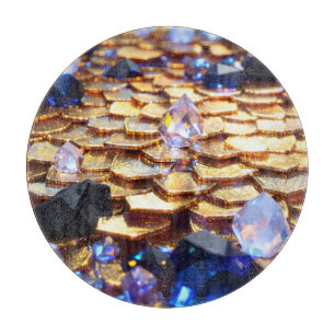 Luxury Fantasy Gemstone Abstract  Cutting Board