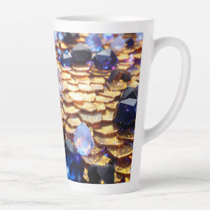 Luxury Fantasy Gemstone Abstract Latte Mug