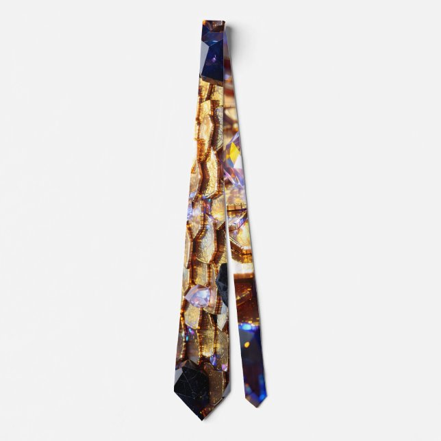 Luxury Fantasy Gemstone Abstract  Tie (Front)