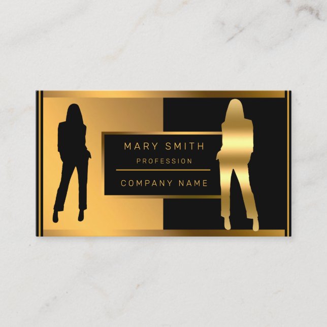 Luxury Fashion Add Your Text Business Card (Front)