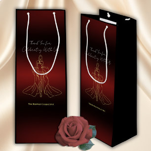 Luxury Fashion Gala VIP Thank You Wine Bottle Gift Bag