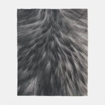 Luxury Faux Fur Print Black Grey Mink Animal Hair