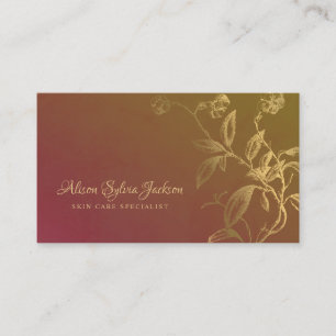 Luxury faux gold foil terracotta elegant business card
