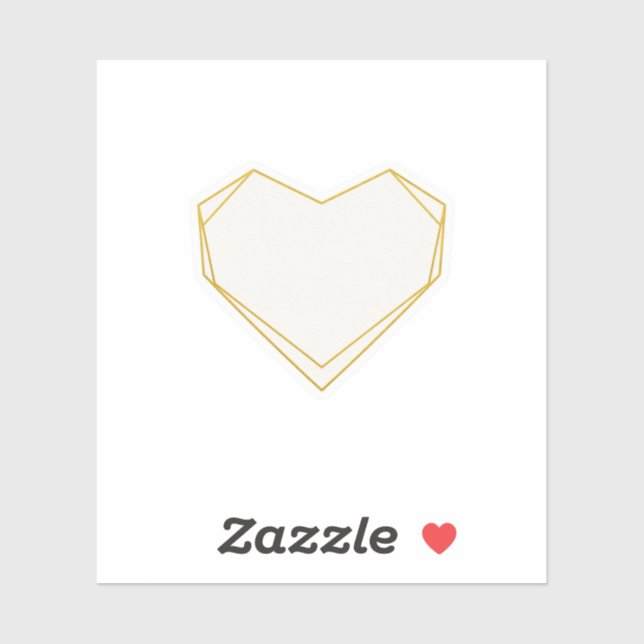  Luxury Fine Line Geometric Heart Wedding Sticker (Sheet)