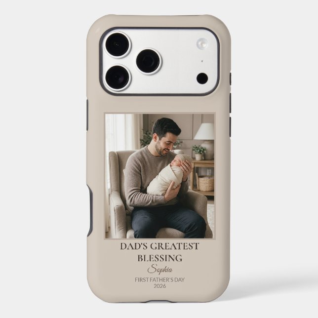 Luxury First Father's Day Personalised Photo Bless (Back)