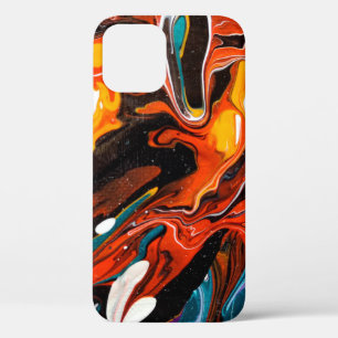 Luxury Fliud Art Abstract Trendy colourful backgro iPhone 12 Case