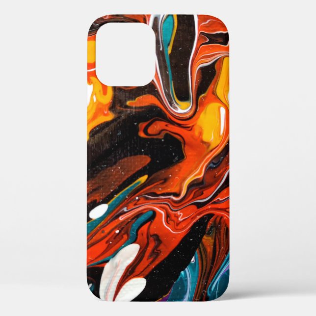 Luxury Fliud Art Abstract Trendy colourful backgro Case-Mate iPhone Case (Back)